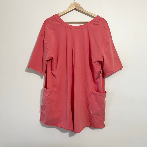 NWT Free People Movement Hot Shot Tee Romper in Hibiscus - Picture 3 of 6